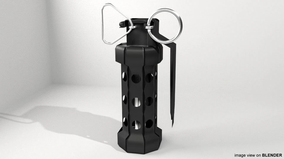 stun grenade 3D Model .c4d .max .obj .3ds .fbx .stl .blend 