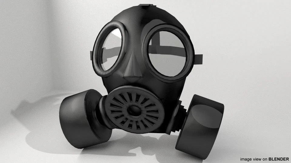 gas mask 3D Model .c4d .max .obj .3ds .fbx .stl .blend