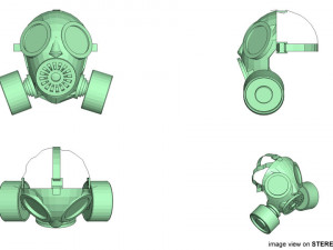 gas mask 3D मॉडल