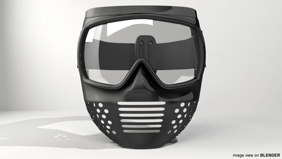 Paintball mask 3D Model .c4d .max .obj .3ds .fbx .stl .blend 