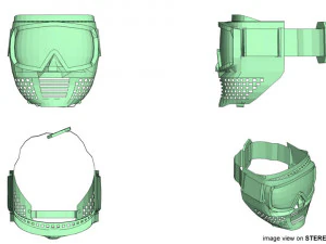 Paintball mask 3D Model