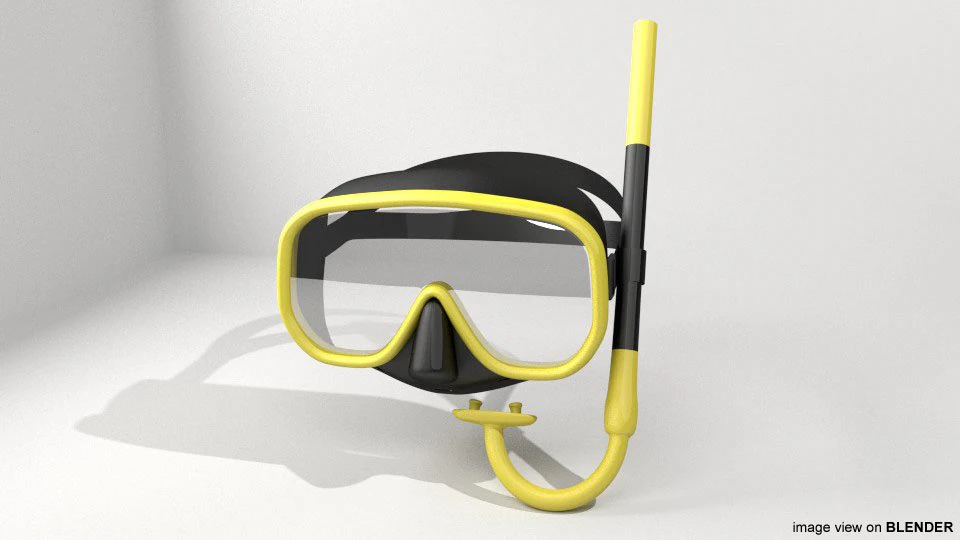 scuba mask 3D Model .c4d .max .obj .3ds .fbx .stl .blend 