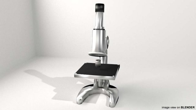 microscope 3D Model .c4d .max .obj .3ds .fbx .stl .blend 