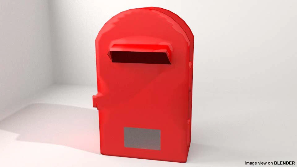 mailbox - type 1 3D Model .c4d .max .obj .3ds .fbx .stl .blend 