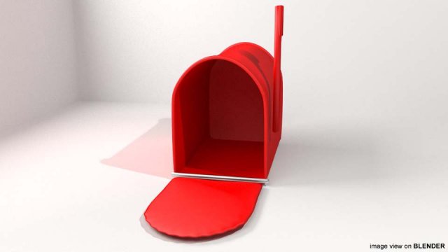 mailbox - type 2 3D Model .c4d .max .obj .3ds .fbx .stl .blend 