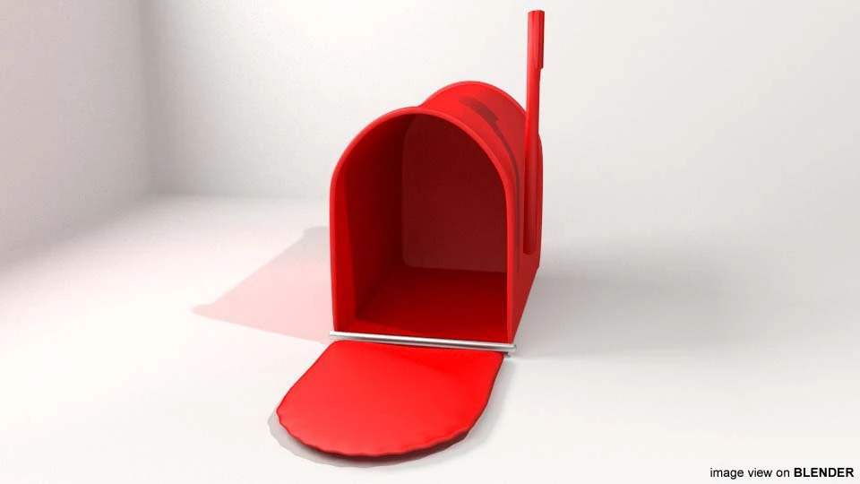 mailbox - type 2 3D Model .c4d .max .obj .3ds .fbx .stl .blend 