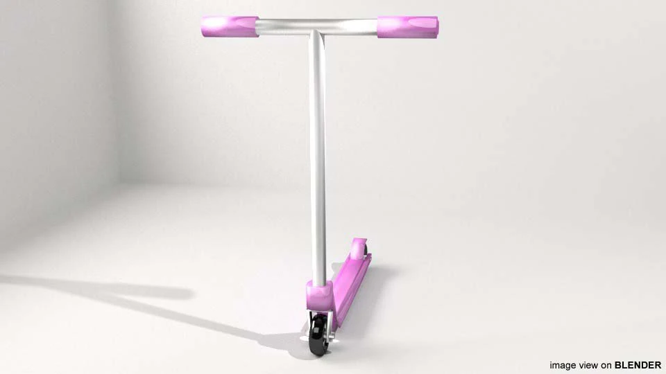 kick scooter - type 1 3D Model .c4d .max .obj .3ds .fbx .stl .blend 