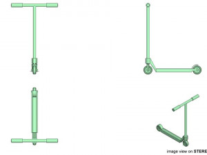 kick scooter - type 1 Modello 3D