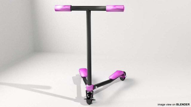 kick scooter - type 2 3D Model .c4d .max .obj .3ds .fbx .stl .blend 