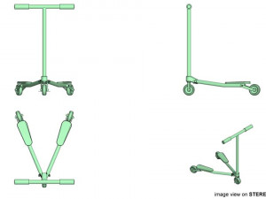 kick scooter - type 2 3D Model