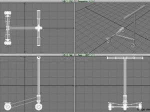 kick scooter - type 3 Modello 3D