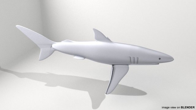 blue shark 3D Model .c4d .max .obj .3ds .fbx .stl .blend 