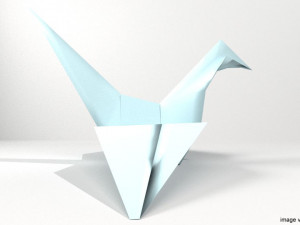 origami - bird 3Dモデル