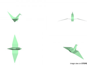 origami - bird 3Dモデル
