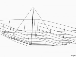 origami - boat Modelo 3D