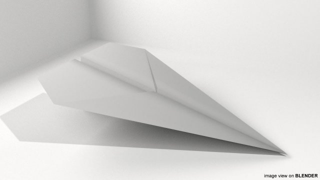 origami - plane Model 3D .c4d .max .obj .3ds .fbx .stl .blend 