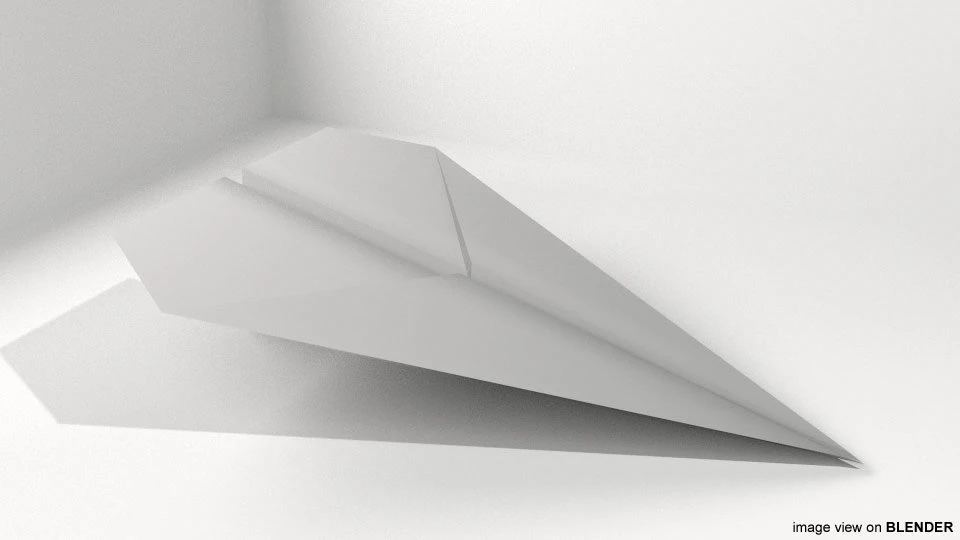 origami - plane 3D Model .c4d .max .obj .3ds .fbx .stl .blend 