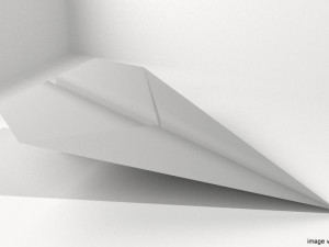 origami - plane 3D Модель