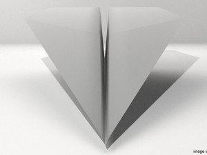 origami - plane Model 3D