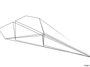 origami - plane Model 3D