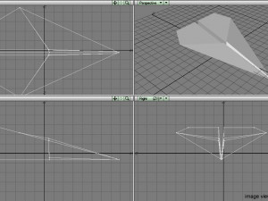 origami - plane Model 3D