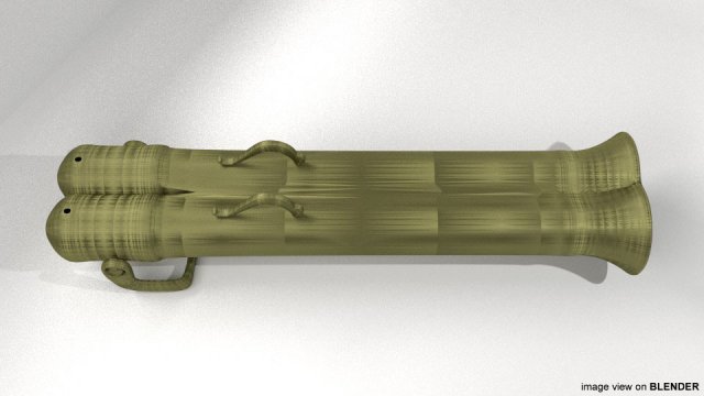 cannon - double barrel 3D Model .c4d .max .obj .3ds .fbx .stl .blend 