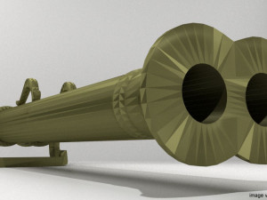 cannon - double barrel 3D Model