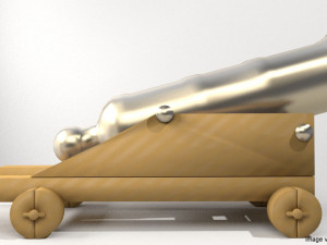 cannon - fort siege Model 3D