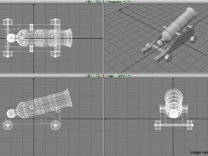 cannon - fort siege Model 3D