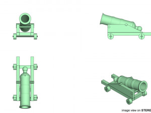 cannon - fort siege Model 3D