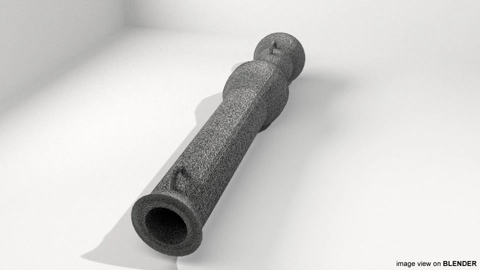 handcannon 3D Model .c4d .max .obj .3ds .fbx .stl .blend 
