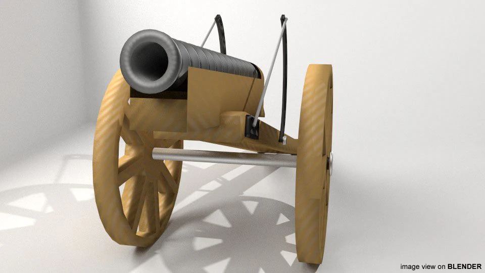 cannon - malacca meriam 3D Model .c4d .max .obj .3ds .fbx .stl .blend