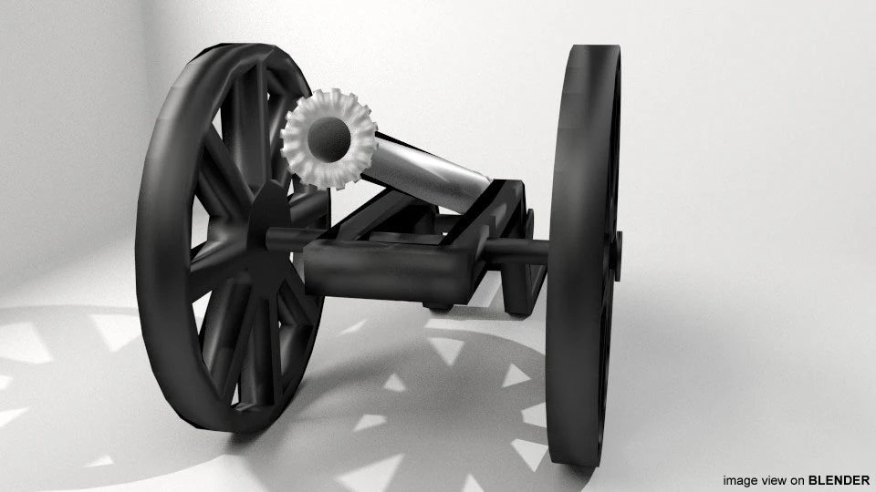 cannon - malay lela 3D Model .c4d .max .obj .3ds .fbx .stl .blend 