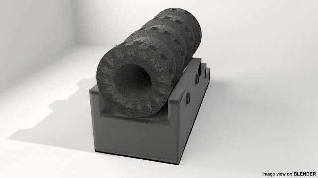 cannon - ottoman bombard 3D Модель .c4d .max .obj .3ds .fbx .stl .blend 