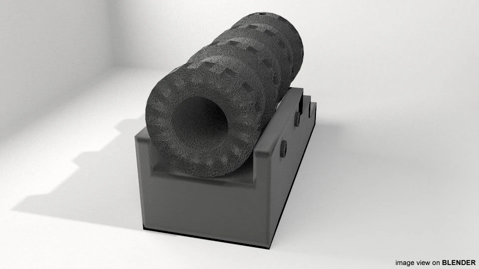 cannon - ottoman bombard 3D Model .c4d .max .obj .3ds .fbx .stl .blend