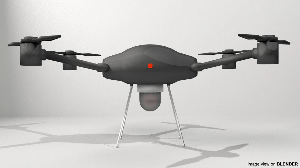 drone - miniature copter 3D Model .c4d .max .obj .3ds .fbx .stl .blend 