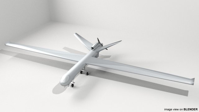 drone - reaper 3D Model .c4d .max .obj .3ds .fbx .stl .blend 