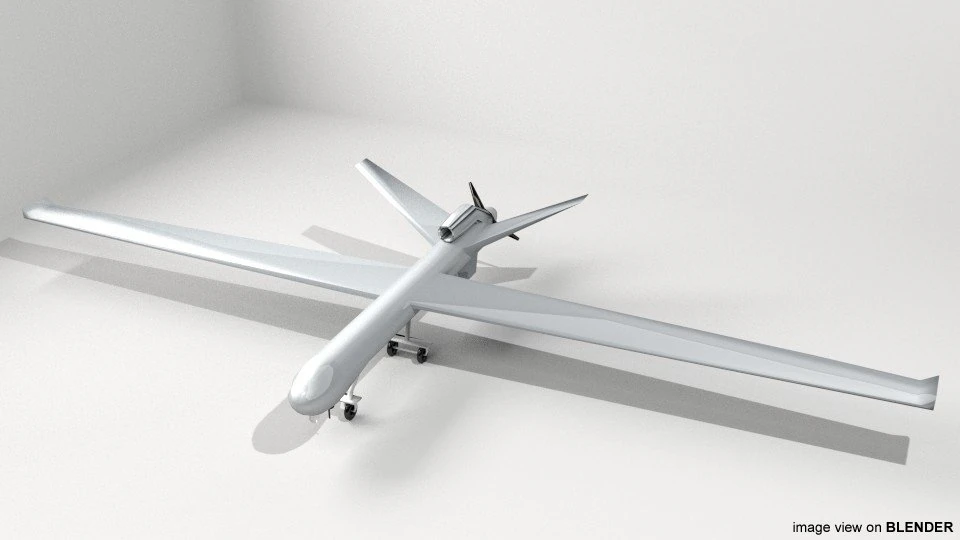 drone - reaper 3D Model .c4d .max .obj .3ds .fbx .stl .blend 