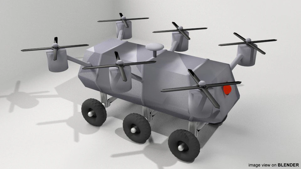 drone - air robot 3D Model .c4d .max .obj .3ds .fbx .stl .blend 