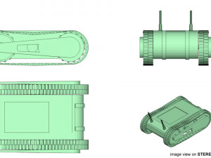 drone - robot tank 3D Model