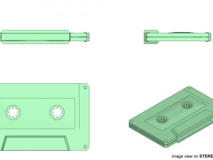 cassette audio tape Modelo 3D