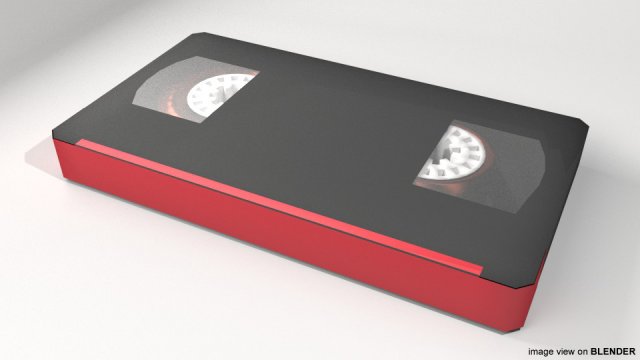 cassette video tape 3D Model .c4d .max .obj .3ds .fbx .stl .blend 
