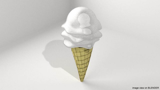 ice-cream cone 3D Модель .c4d .max .obj .3ds .fbx .stl .blend 