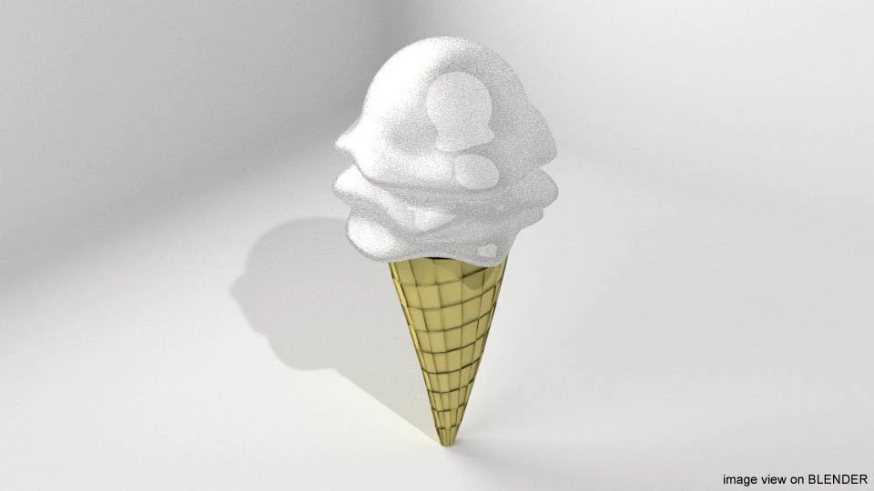 ice-cream cone 3D Model .c4d .max .obj .3ds .fbx .stl .blend