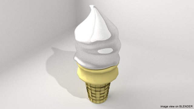 ice-cream cup 3D Модель .c4d .max .obj .3ds .fbx .stl .blend 