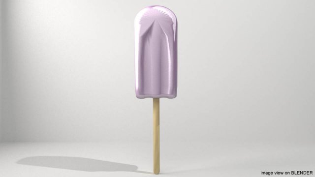 ice-cream stick Model 3D .c4d .max .obj .3ds .fbx .stl .blend 