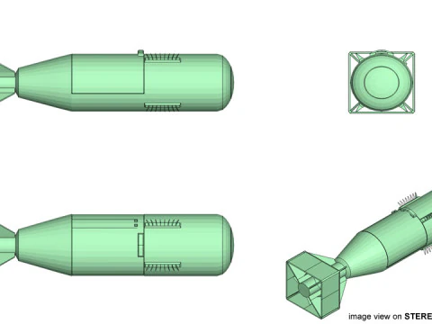Atomic Bomb - Littleboy 3D Model