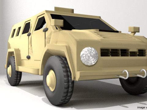 Armored Car - AMZ Wildboar 3D Modell