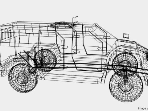 Armored Car - AMZ Wildboar 3D Modell
