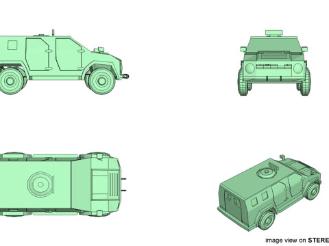 Armored Car - AMZ Wildboar 3D Modell